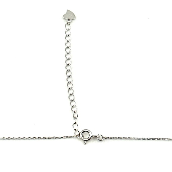 925 Solid Sterling Silver Luxury Mother of Pearl Clover Necklace - Picture 8 of 10